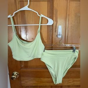 Aerie Two Piece High Waisted Bathing Suit
